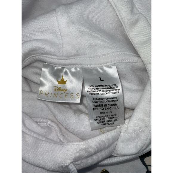 Disney Snow White and the Seven Dwarfs Women's Hoodie Size L Gold Embroidery - Picture 11 of 12